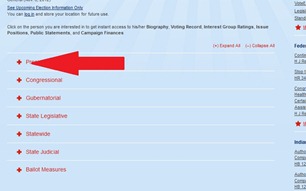 vote smart search results for Indiana