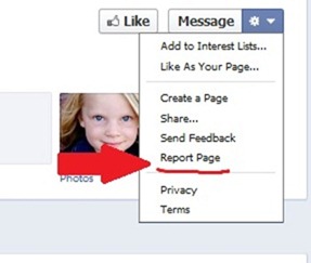 report fake facebook pages
